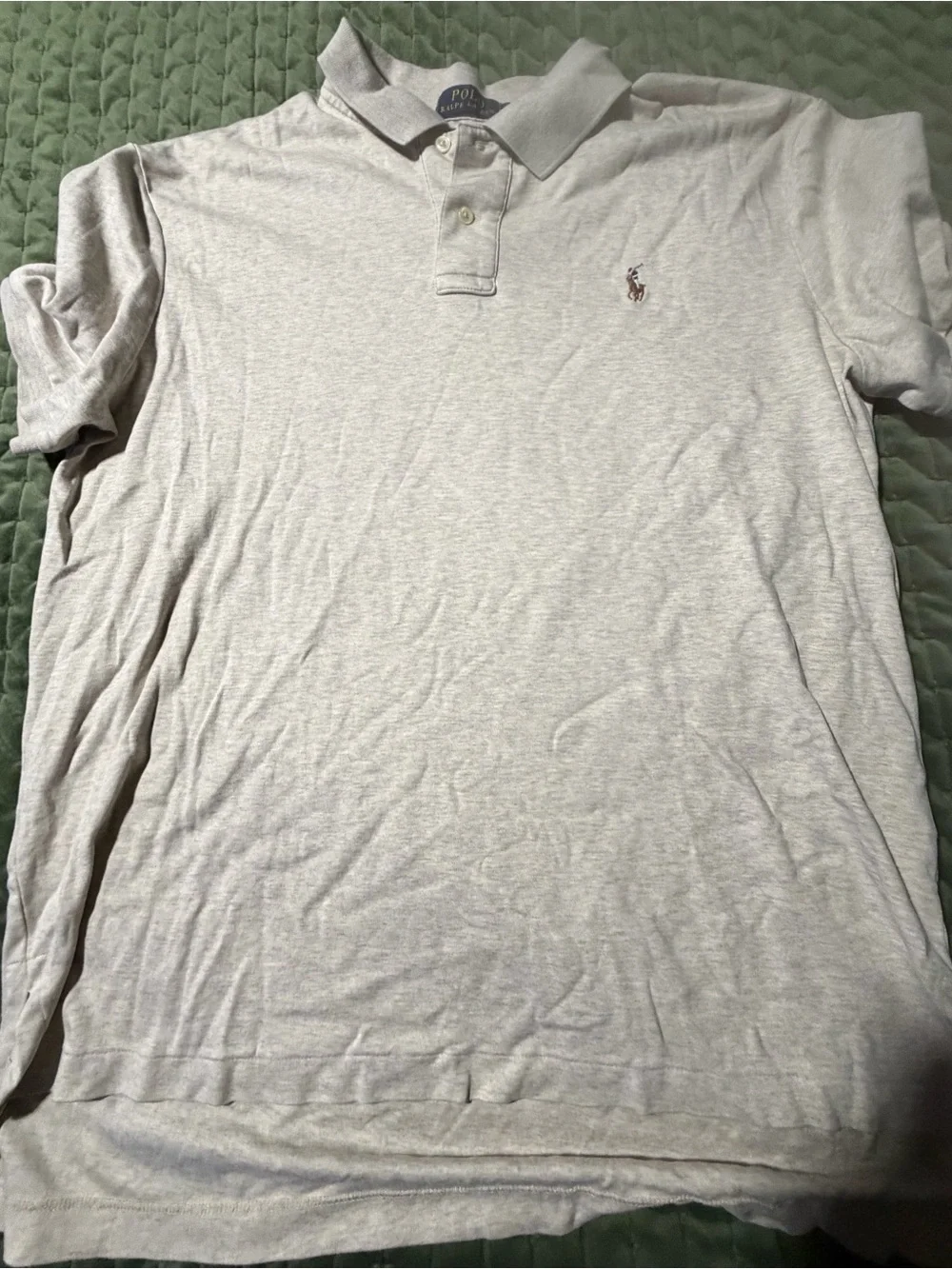 Polo Ralph Lauren gray short sleeve polo shirt size large